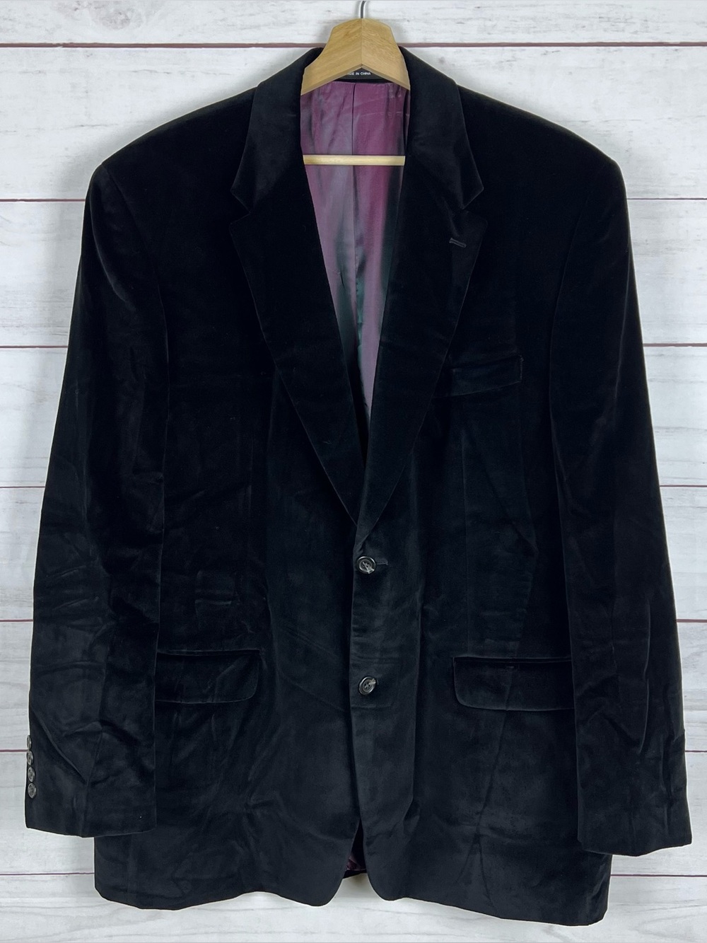 Ralph Lauren Black Velvet Blazer Jacket Men's 46L Dillard’s